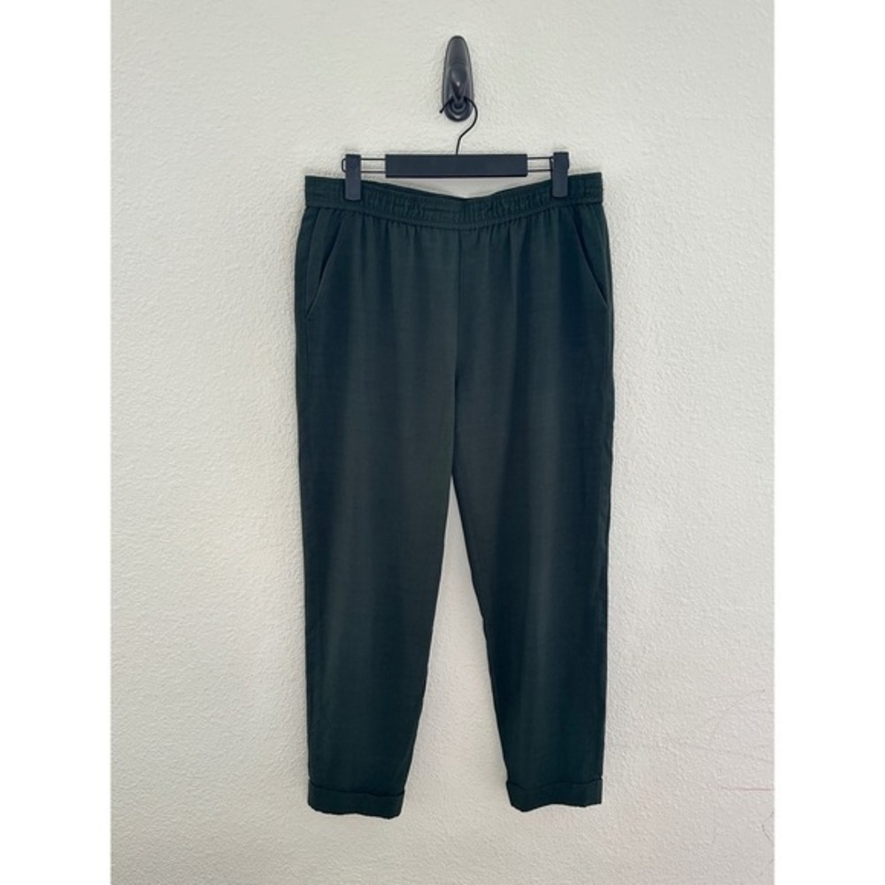 Madewell Green Elastic Waist Pull On Tapered Ankle Trousers Pants Small S